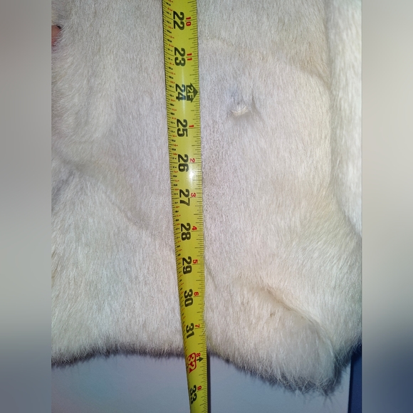 Rabbit fur coat, white - Picture 6 of 7
